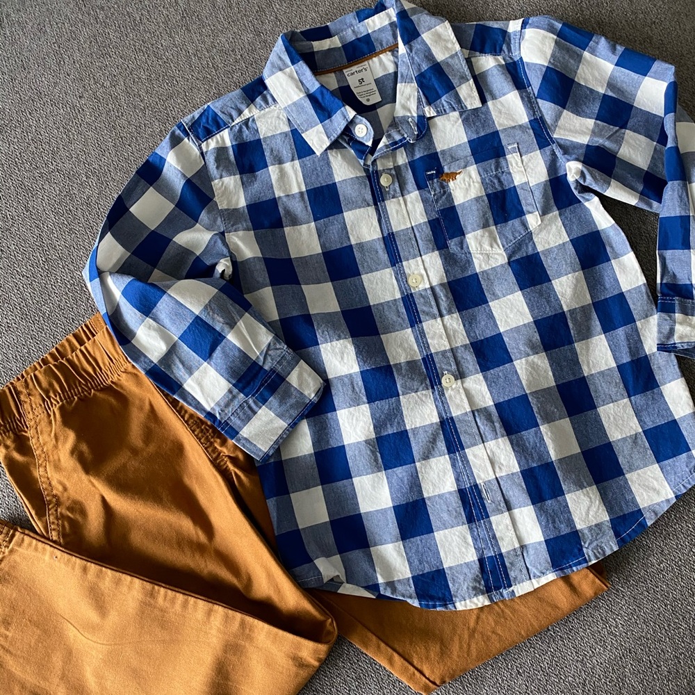 Boys Dress Shirt & Pant Set